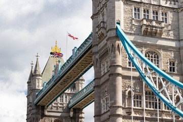 Obraz premium Architectural Details of London's Tower Bridge