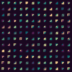 Abstract Color Halftone Dots generative art background illustration