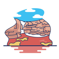 isolated macarena colombia travel sites icon -Vector