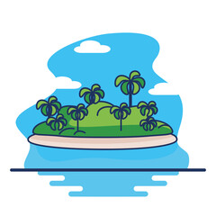 isolated island colombia travel sites icon -Vector © illustratiostock