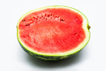 watermelon floor on a white background, side view