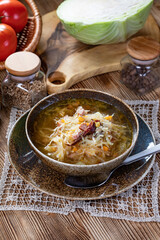 Traditional cabbage soup.