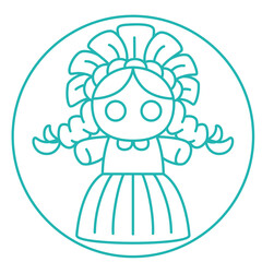 Obraz premium Isolated doll site symbol landscape icon- Vector