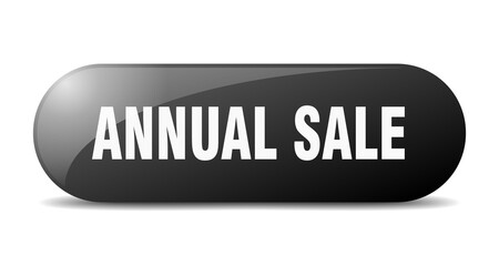 annual sale button. sticker. banner. rounded glass sign