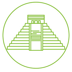 Isolated pyramid site symbol landscape icon- Vector