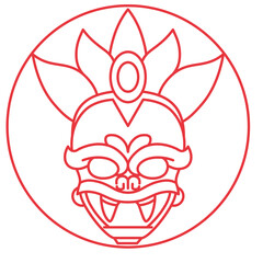 Isolated mask site symbol landscape icon- Vector