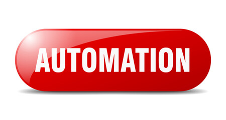 automation button. sticker. banner. rounded glass sign