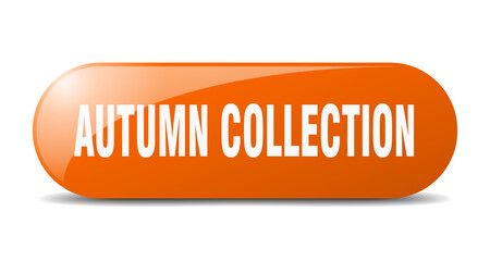 autumn collection button. sticker. banner. rounded glass sign