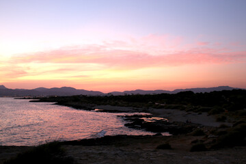 パルマ（マジョルカ、スペイン）の夕焼け