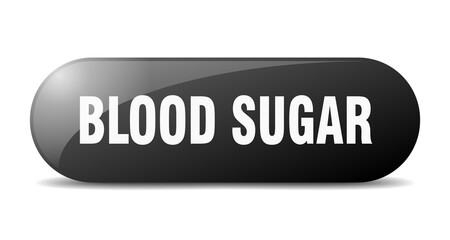 blood sugar button. sticker. banner. rounded glass sign