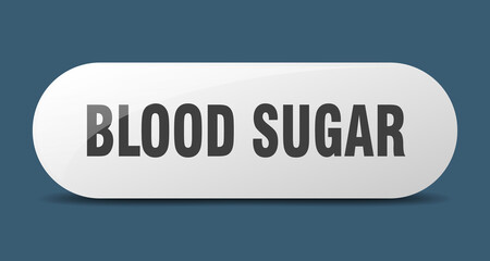 blood sugar button. sticker. banner. rounded glass sign