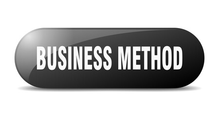 business method button. sticker. banner. rounded glass sign