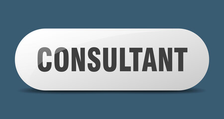 consultant button. sticker. banner. rounded glass sign