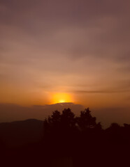 Obraz premium It's sunset on a beautiful afternoon