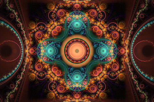 Fractal illustration psichology test analysis daydreaming dream concept phobia cure curing