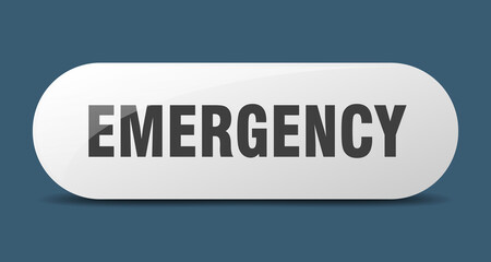 emergency button. sticker. banner. rounded glass sign
