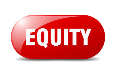 equity button. sticker. banner. rounded glass sign