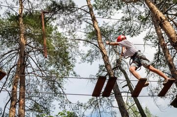 overcoming obstacles in the rope park