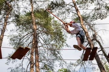 overcoming obstacles in the rope park