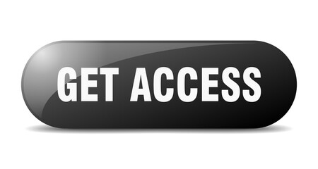 get access button. sticker. banner. rounded glass sign