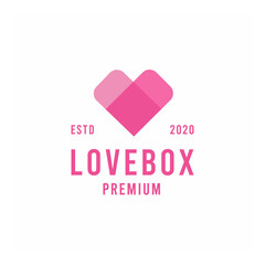 Love Box premium Vector Logo Colorful illustration design