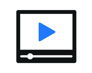 video player icon, play video on website icon