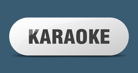 karaoke button. sticker. banner. rounded glass sign