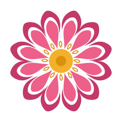 flower petal natural decoration isolated icon style