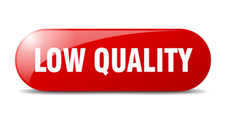 low quality button. sticker. banner. rounded glass sign