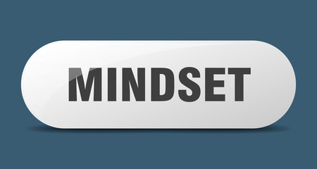 mindset button. sticker. banner. rounded glass sign