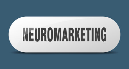 neuromarketing button. sticker. banner. rounded glass sign