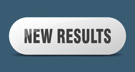 new results button. sticker. banner. rounded glass sign