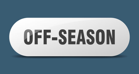off-season button. sticker. banner. rounded glass sign