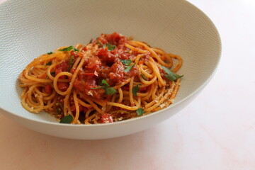 spaghetti with sauce