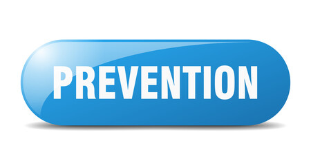 prevention button. sticker. banner. rounded glass sign