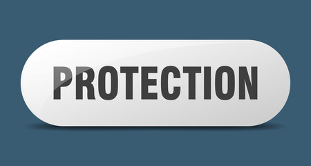 protection button. sticker. banner. rounded glass sign