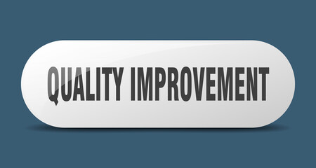 quality improvement button. sticker. banner. rounded glass sign