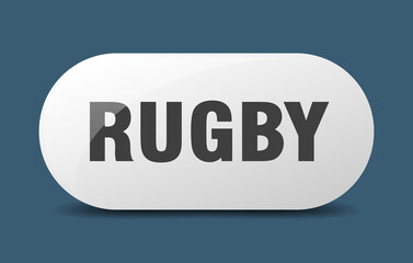 rugby button. sticker. banner. rounded glass sign