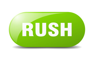 rush button. sticker. banner. rounded glass sign