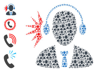 Vector operator signal composition is constructed from randomized recursive operator signal icons. Fractal composition from operator signal. Some other icons are present in this vector.