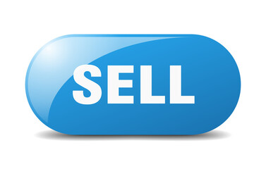 sell button. sticker. banner. rounded glass sign