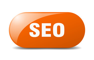 seo button. sticker. banner. rounded glass sign