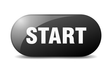 start button. sticker. banner. rounded glass sign