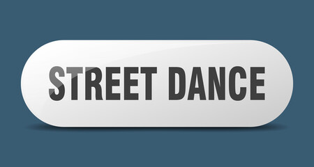 street dance button. sticker. banner. rounded glass sign
