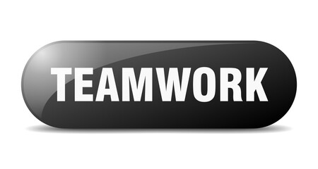 teamwork button. sticker. banner. rounded glass sign