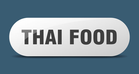 thai food button. sticker. banner. rounded glass sign