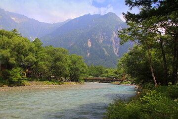 上高地から見た穂高連峰