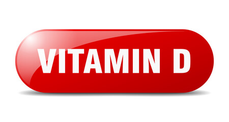vitamin d button. sticker. banner. rounded glass sign