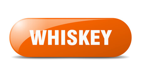 whiskey button. sticker. banner. rounded glass sign