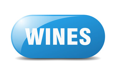 wines button. sticker. banner. rounded glass sign